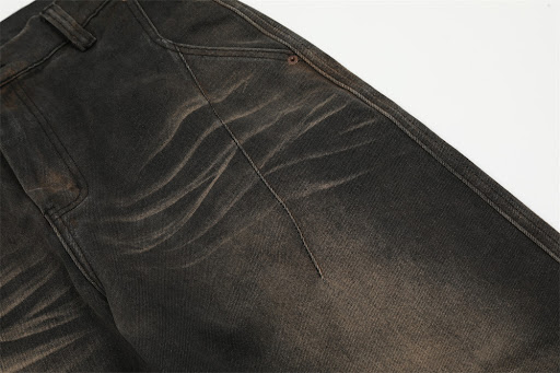 Title 9, Creased Distressed Dirty Jeans for Men. Comfort...