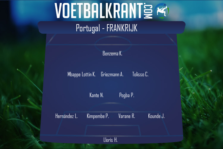 Opstelling Frankrijk | Portugal - Frankrijk (23/06/2021)