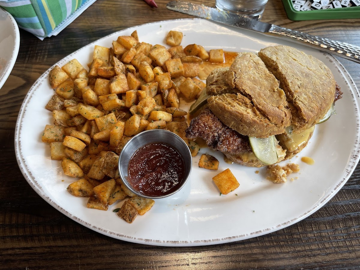 Gf chicken biscuit sandwich