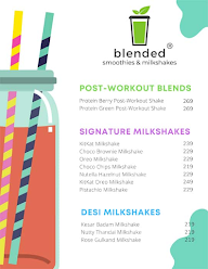 Blended - Smoothies & Milkshakes menu 2