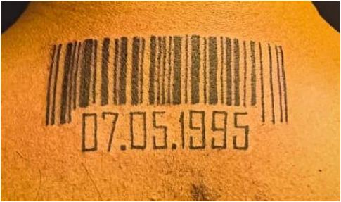 Date Barcode Tattoo