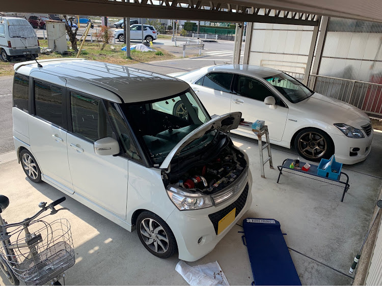 パレットSWのGWS204・オイル交換・大艶会・洗車・ガレージUMEに関するカスタム事例の投稿画像2枚目