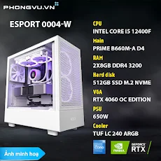 PC PV x GAM Esport 0004-W Intel Core i5-12400F/16GB/512GB SSD/ GeForce RTX 4060