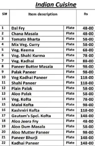 Gautam Bhavan menu 2