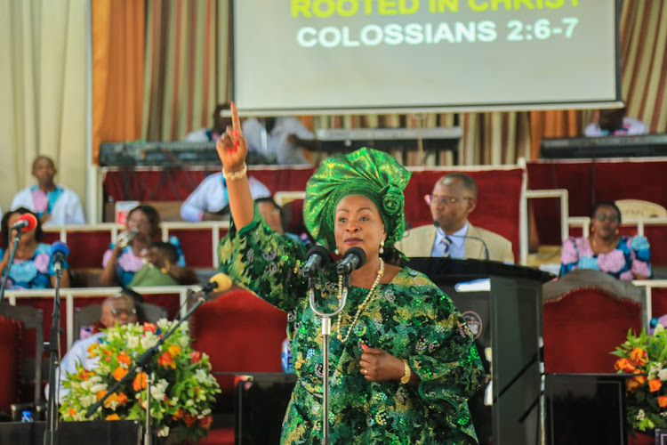 Machakos Governor Wavinya Ndeti at Africa Inland Church - Bomani, Machakos Central Ward on September 11, 2022