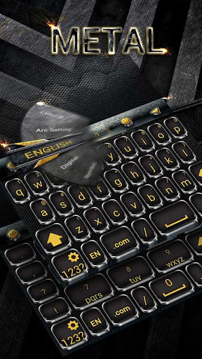 Metal GO Keyboard Theme Emoji