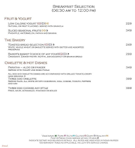 The Lounge menu 1