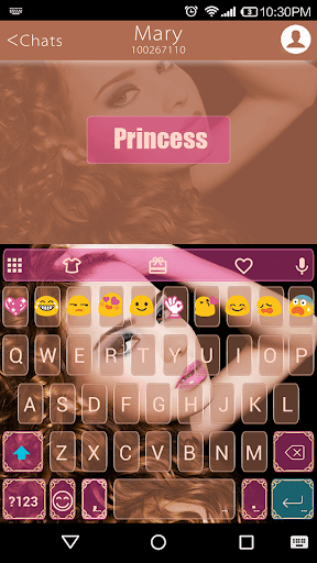 Princess Emoji Keyboard Theme