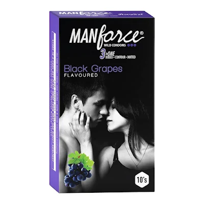 MANFORCE CONDOM BLACK GRAPES 10PC