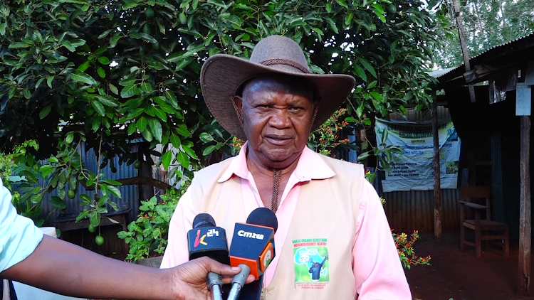 Wakas farm owner John Kamande, a retired teacher whose produce is organic certified