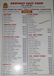 Kentaky Fast Food menu 1