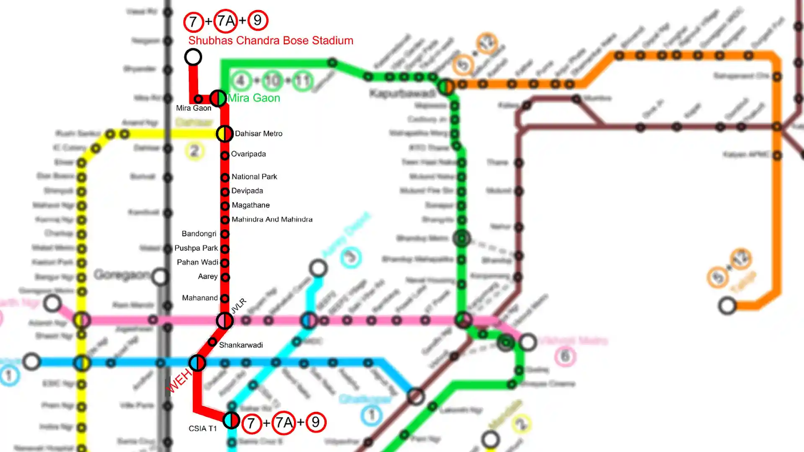 Route Map For Line 7 Metro In Mumbai