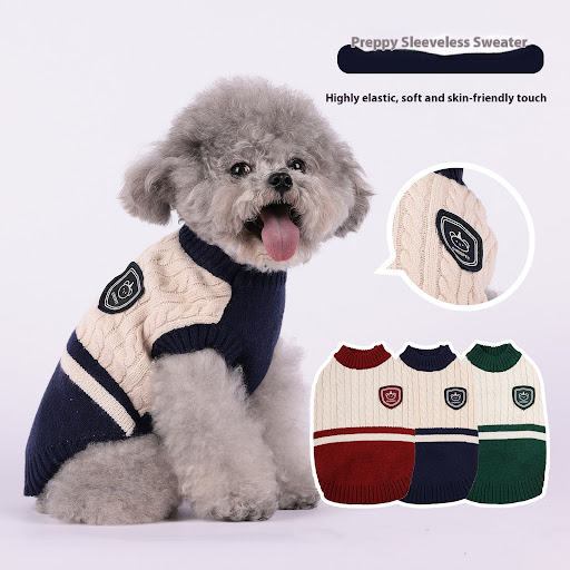 Title 3, Preppy Style Dog Winter Warm Clothes Teddy Bich...