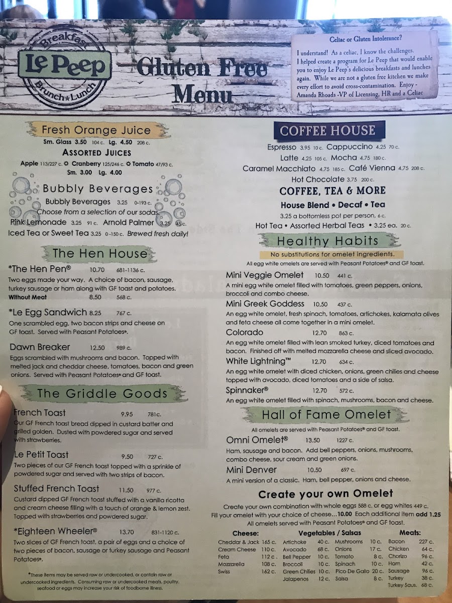 Side 1 to the GF menu