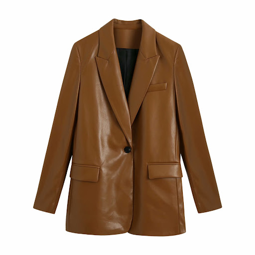Title 1, European and American PU imitation leather suit...