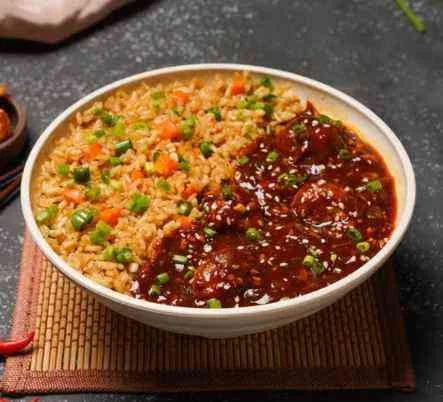 Veg Manchurian With Fried Rice