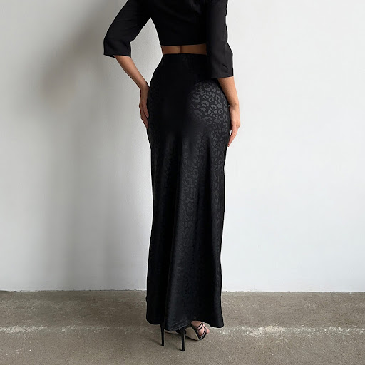 Title 7, Fashion Leopard Fishtail Skirt Womens Dark Sat...