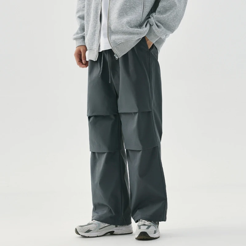 Pantaloni casual dritti larghi da uomo Paratrooper Overalls. Comodi, stile militare, perfetti per il tempo libero e le attività quotidiane.