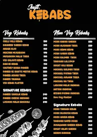 Just Kebabs menu 1