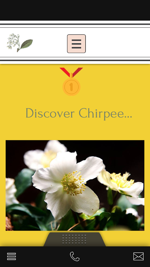 Android application Chirpee Flowers screenshort