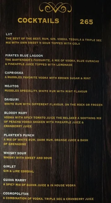 Pirates Of Grill menu 