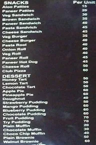 The Cake Corner menu 1