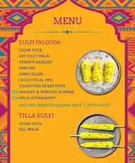 Zafran - Kulfi Falooda menu 1