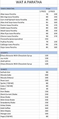 Wat A Paratha menu 3