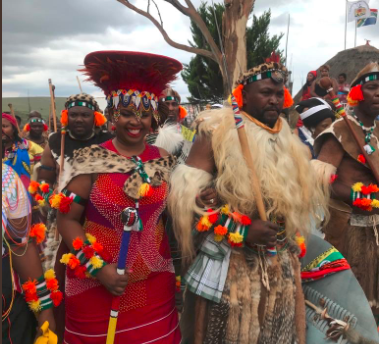 Khusela Diko and husband King Madzikane Thandisizwe Diko during their royal wedding