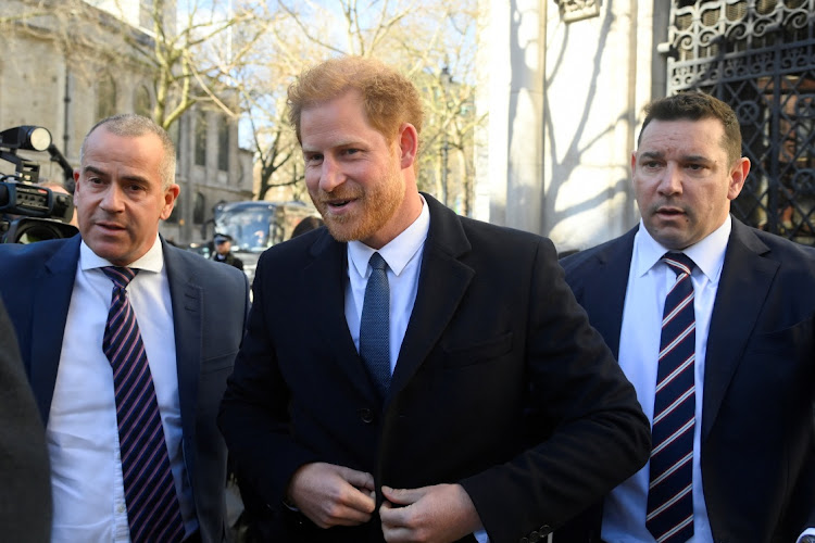 Prince Harry arrives at the High Court in London on March 27 2023.