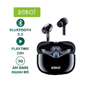 [Mã Elmall6 Giảm 6% Đơn 300K] Tai Nghe Bluetooth Robot Thiết Kế In - Ear Chống Nước Cảm Ứng Thông Minh - Airbuds T30