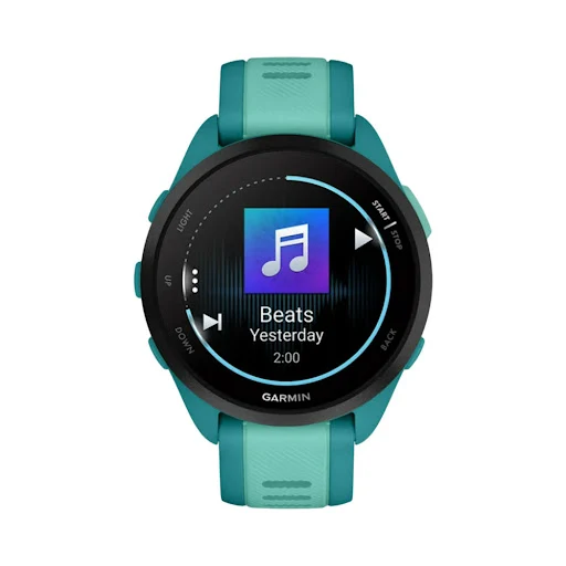 Đồng hồ Garmin Forerunner 165 Music, GPS, WiFi, Xanh Ngọc/Xanh Aqua,SEA/KOR (010-02863-B2)