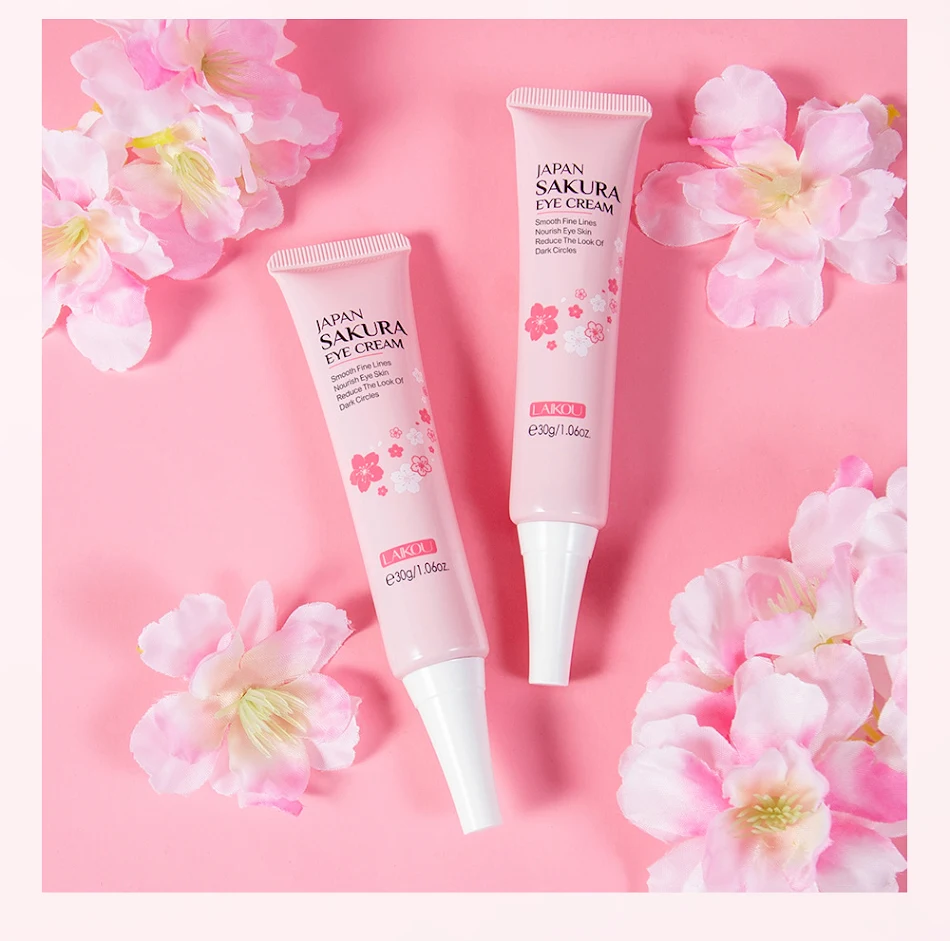 Sakura Eye Cream 30g Moisturizing Hydrates and Reduces Wrinkles and Dark Circles Deep Nourishment for Smoother Skin Dail