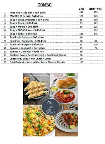 Eat And Pack menu 