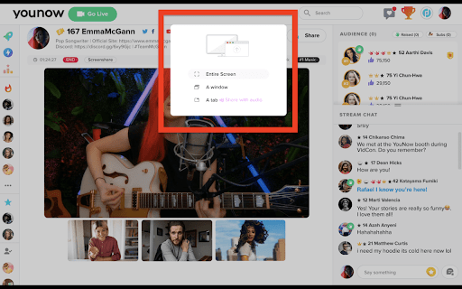 YouNow Screen Share Extension