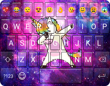 Galaxy Dab Unicorn Emoji Gif Keyboard wallpaper - Latest version for  Android - Download APK
