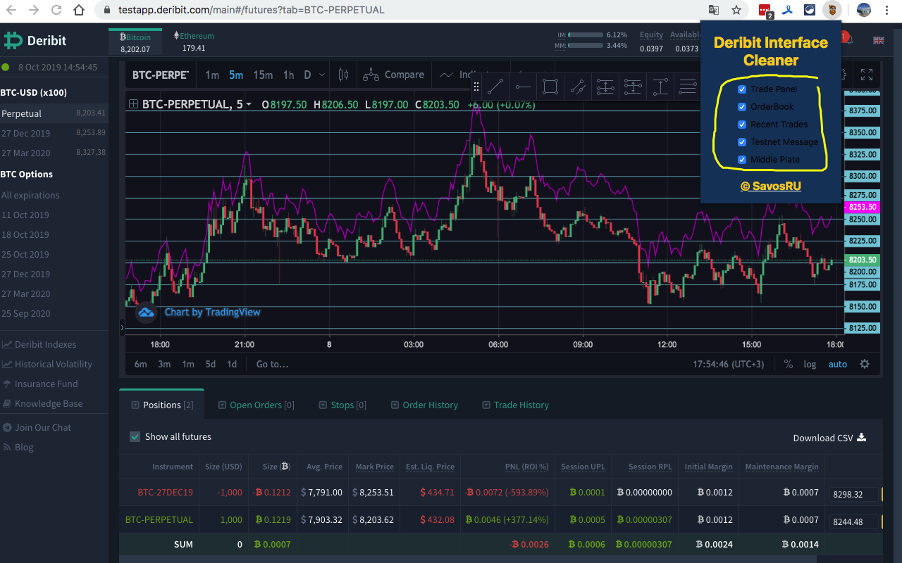 Deribit Interface Cleaner Preview image 2