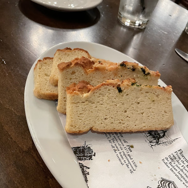 GF starting bread. Garlicy! Very good.