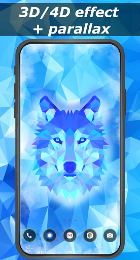 Ice wolf wallpaper 3D - parallax 4D backgrounds