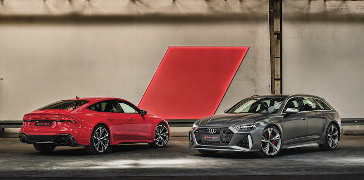 Sizzling performance with space for the rottweilers and mountain bikes: the RS7 Sportback (left) and RS6 Avant.