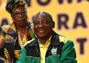 ANC presidential hopeful Cyril Ramaphosa on Saturday at the 54th ANC national conference at Nasrec, Johannesburg.