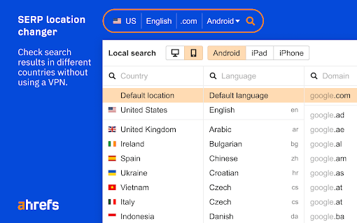 Ahrefs SEO Toolbar: On-Page and SERP Tools