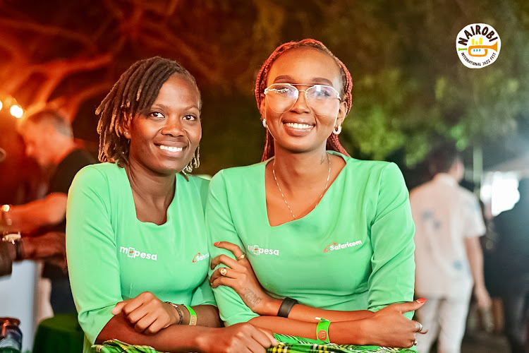 Safaricom ladies during the Nairobi International Jazz Festival at Bomas of Kenya on October 28, 2023.