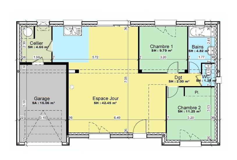  Vente Terrain + Maison - Terrain : 557m² - Maison : 76m² à Aigné (72650) 