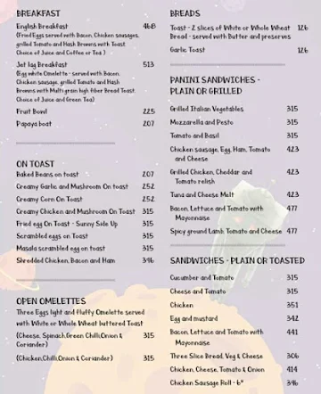 Barley & Grapes Cafe menu 