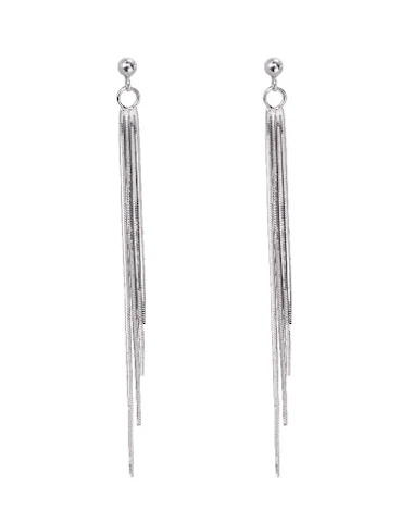 Women's Long Sterling Silver Tassel - 1