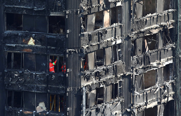 Burnt out remains of the Grenfell apartment tower in North Kensington, London, Britain. File photo