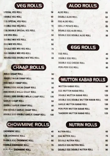 Motu Patlu Roll's N Wrap's menu 