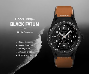 FatumBlack Classic Watch Face يتباين بحسب الجهاز APK + Mod (المال غير محدود) إلى عن على ذكري المظهر