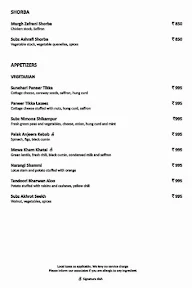 Saffron - JW Marriott Juhu menu 3